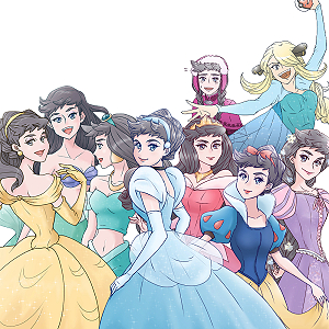 ディズニープリンセスを演じるカルネさん(とシロナさん)